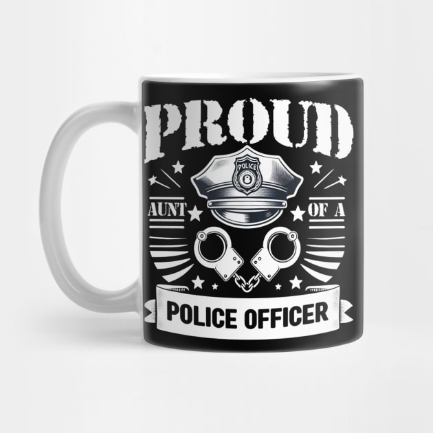 Proud Aunt Of A Police Officer - Thin Blue Line Auntie by cyryley